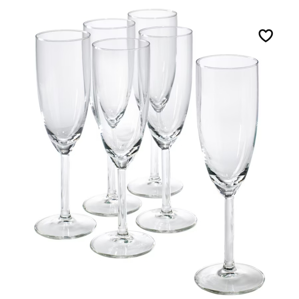 NIB 6 Champange Flutes
